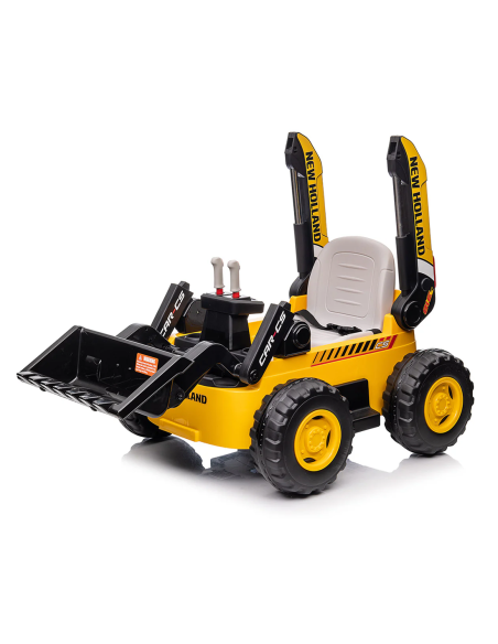 Excavadora Eléctrica para Niños New Holland LT978 con Pala Excavadora 12V