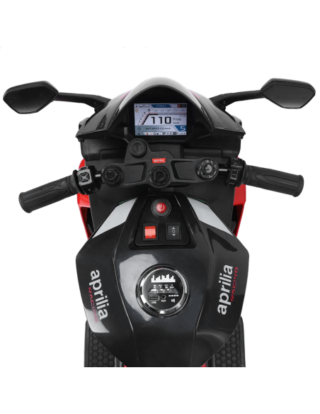Moto Eléctrica para Niños LT973 Aprilia RSV4 BIG Negra con Luces y Sonidos
