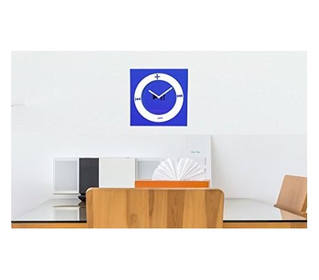 803413 Reloj de pared estilo MP3 (26 X 26 cm) en diferentes colores - Decoración del hogar 