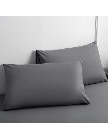Juego de Fundas de Almohada de Algodón Sólido para Cama Matrimonial 50x80cm.