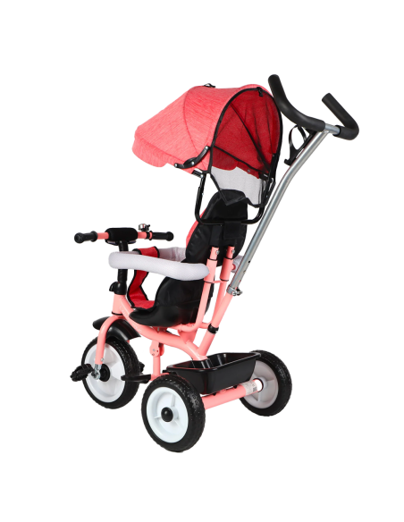 Triciclo FUNNY LT982 Cochecito para Niños Silla de Paseo con Capota Parasolar