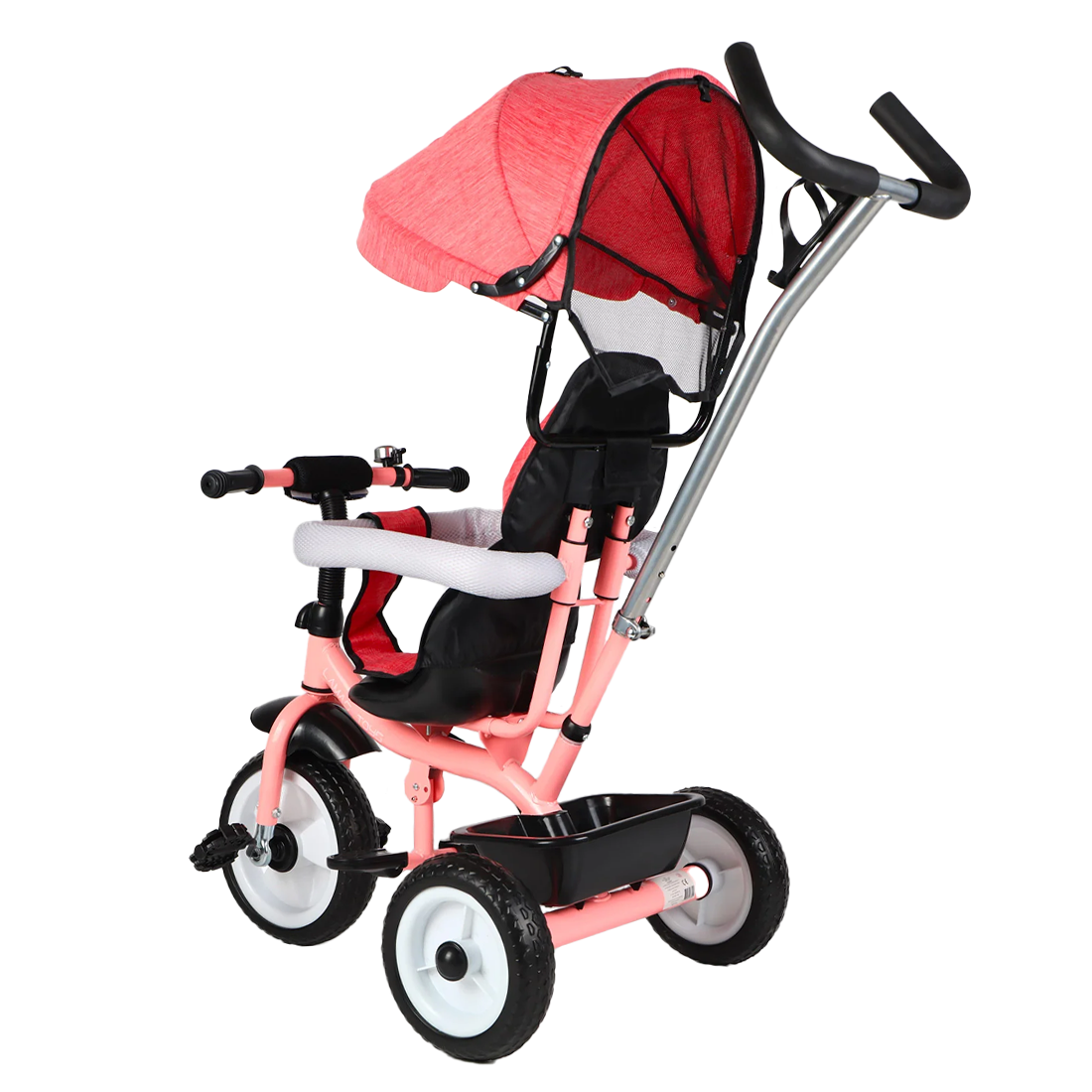 Triciclo FUNNY LT982 Cochecito para Niños Silla de Paseo con Capota Parasolar - Imagen 16 de 22