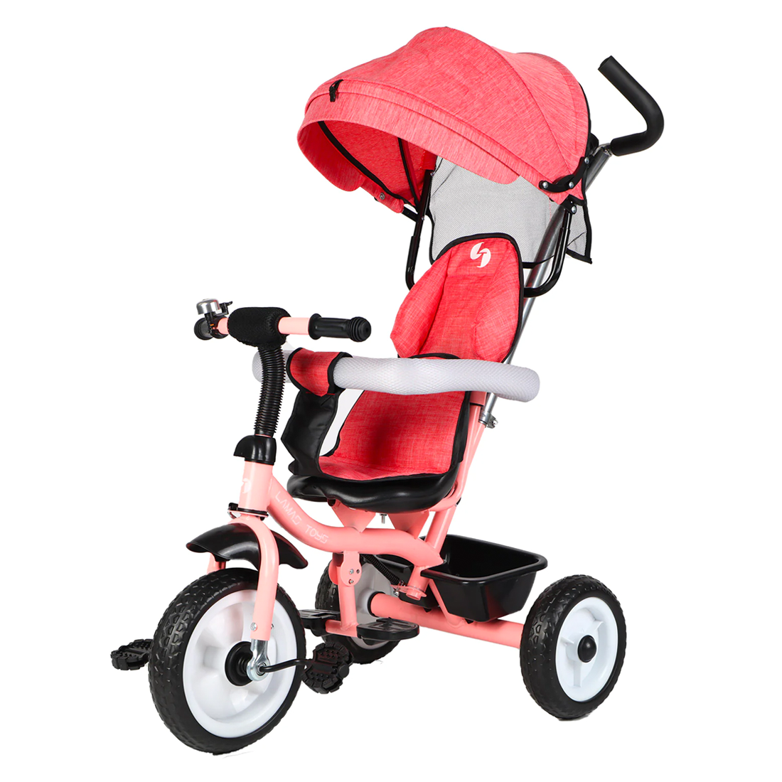 Triciclo FUNNY LT982 Cochecito para Niños Silla de Paseo con Capota Parasolar - Imagen 13 de 22