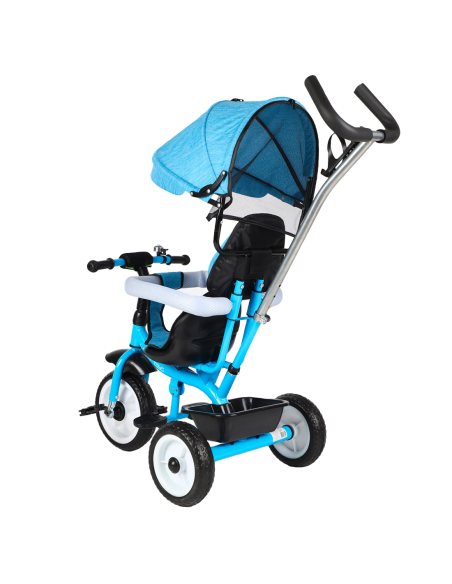 Triciclo FUNNY LT982 Cochecito para Niños Silla de Paseo con Capota Parasolar