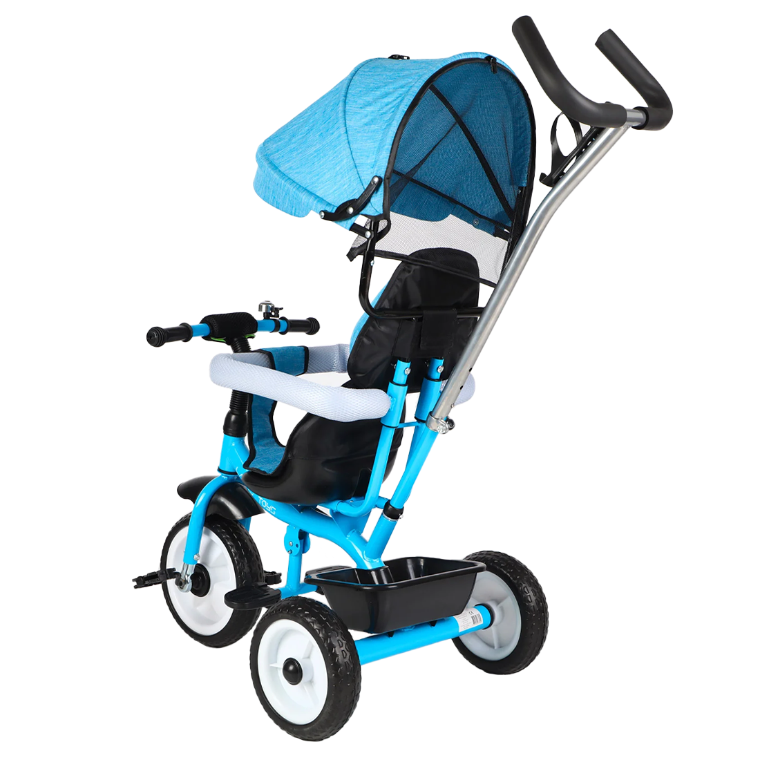 Triciclo FUNNY LT982 Cochecito para Niños Silla de Paseo con Capota Parasolar - Imagen 21 de 22