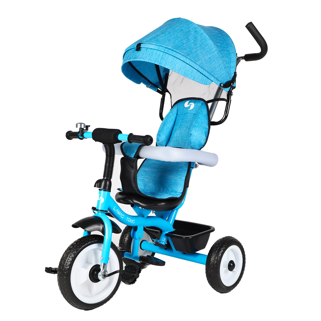 Triciclo FUNNY LT982 Cochecito para Niños Silla de Paseo con Capota Parasolar - Imagen 18 de 22
