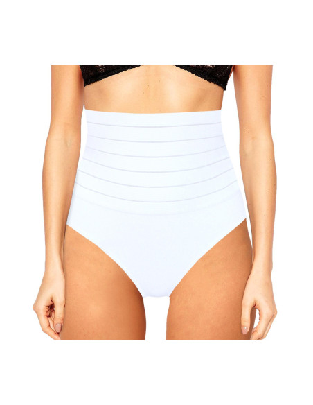 2pz Faja de Cintura Alta 1 Blanca 1 Negra Slip Mujer Faja Contenitiva Modeladora