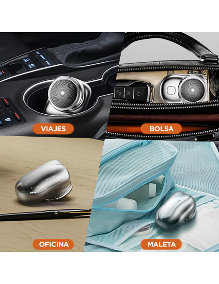 Mini Afeitadora Eléctrica para Hombre, Portátil y Recargable