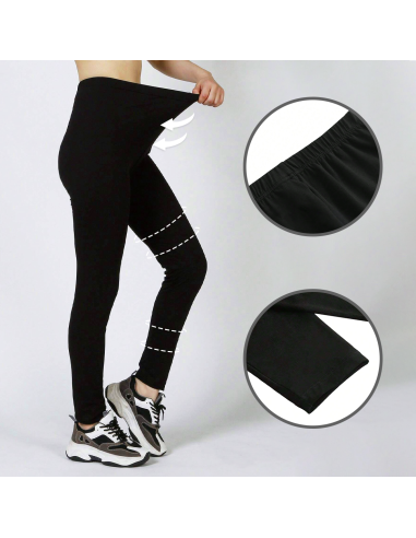 Leggings de Mujer Fitness en Algodón Elástico...