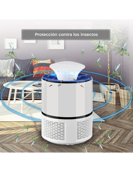 2pz Lámpara Anti-Mosquitos Eléctrica 18724 Trampa para Insectos Led USB Portátil