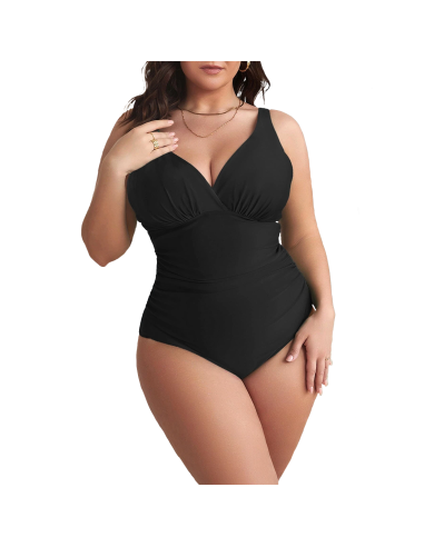 Traje de Baño Entero de Mujer Color Sólido Plus...