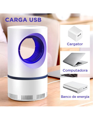 Lámpara eléctrica anti mosquitos con luz UV,...