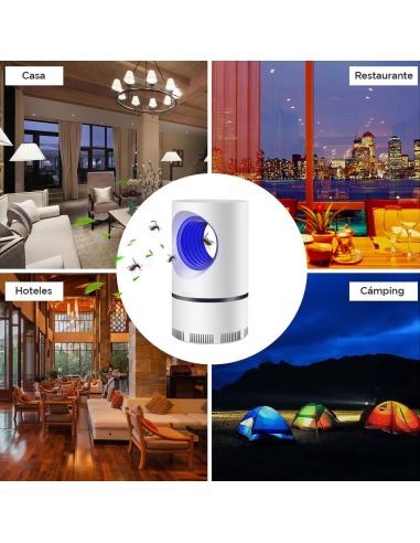 Lámpara eléctrica anti mosquitos con luz UV,...