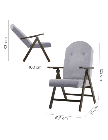 Poltrona en Madera AMALFI Tinta Unita Silla...