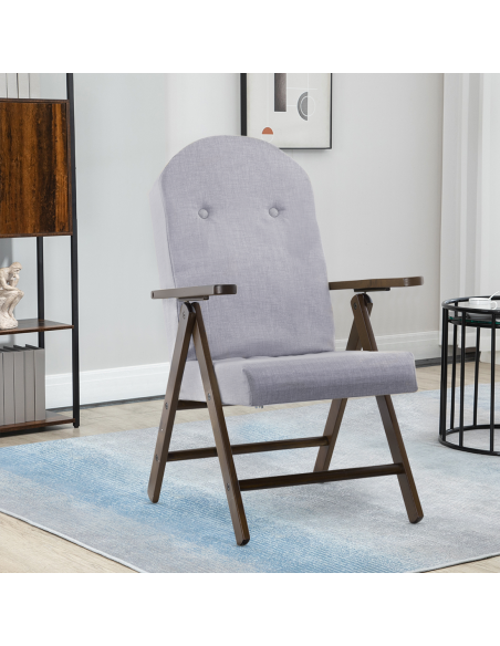 Poltrona en Madera AMALFI Tinta Unita Silla Reclinable MASLEGNO 108x65x60