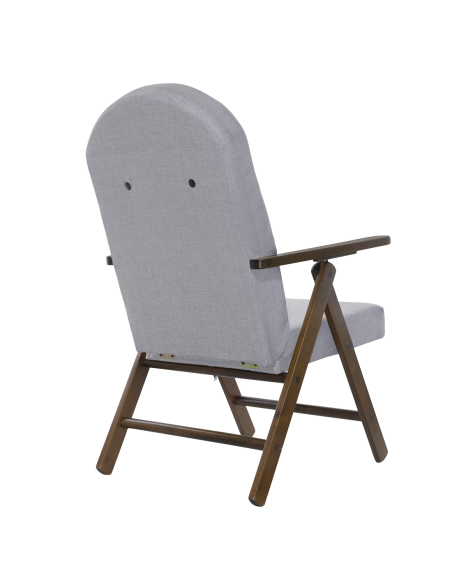 Poltrona en Madera AMALFI Tinta Unita Silla Reclinable MASLEGNO 108x65x60