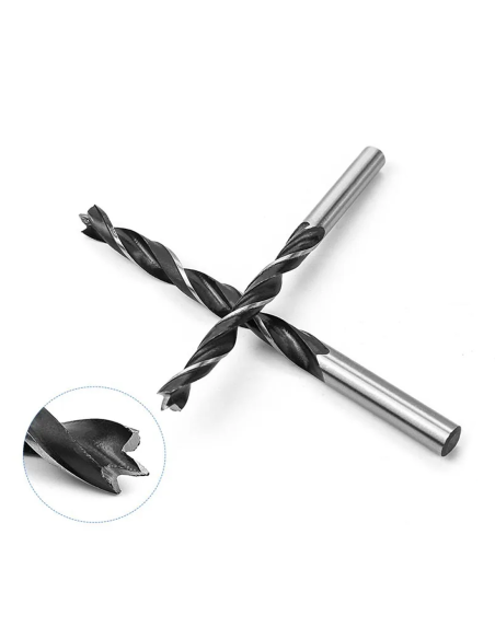 set de 5 Puntas Helicoidales Universales para Taladro de Madera de 4 a 10mm