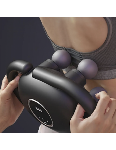 Pistola de Masaje Eléctrica con 4 Cabezas para...