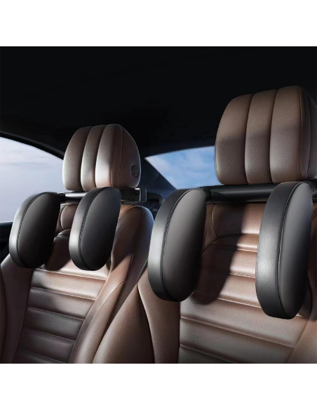 Cojín para Auto de Viaje con Reposacabezas Soporte Ajustable para Cuello a 180°