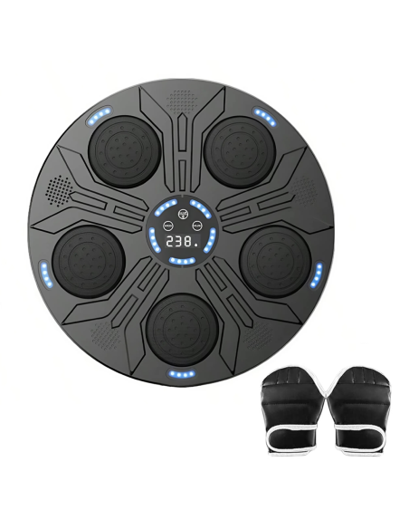 Máquina de Boxeo Musical de Pared con Luces RGB y Sonidos, incluye Guantes.