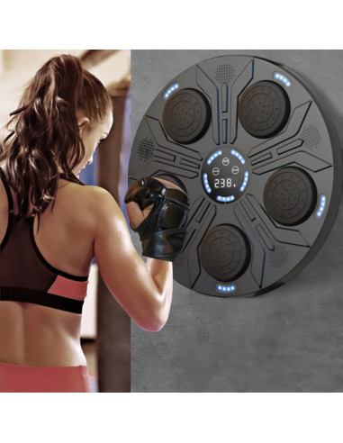 Máquina de Boxeo Musical de Pared con Luces RGB...