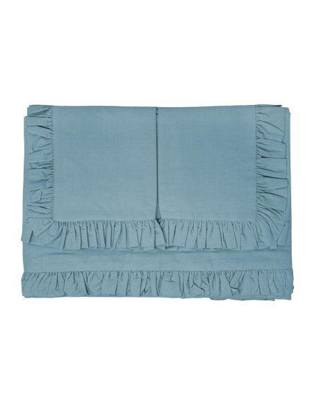 Juego Completo para Cama Matrimonial: 2 Sábanas y 2 Fundas con Volantes