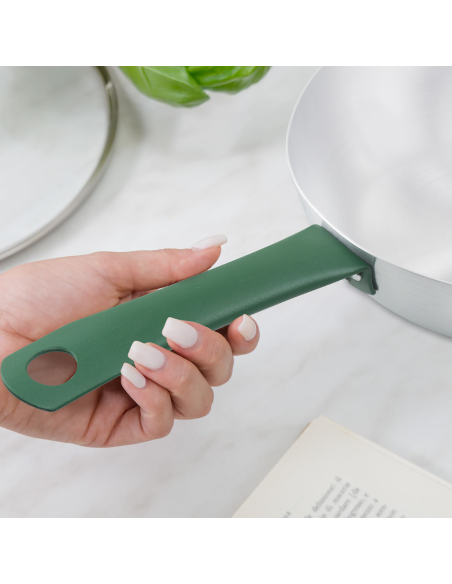 Batería de Ollas de Aluminio de 12 Piezas con Tapa de Vidrio Templado