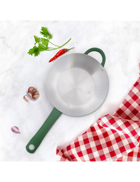 Batería de Ollas de Aluminio de 12 Piezas con Tapa de Vidrio Templado