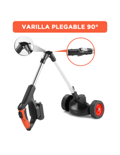 Desmalezadora sin cable, 2 baterías de 21V, con ruedas y... 2