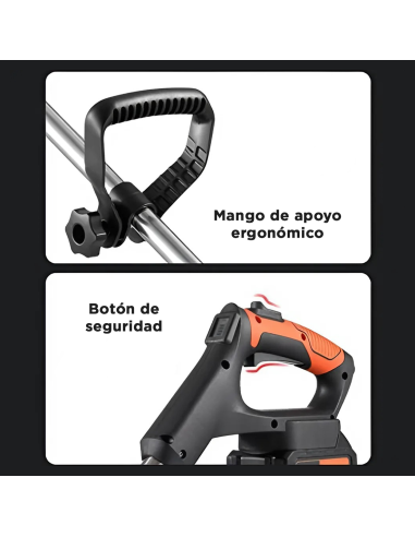 Desmalezadora sin cable, 2 baterías de 21V, con...