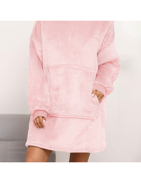 Felpa Plaid con Capucha Oversize, Manta con Mangas Unisex, Talla Única.