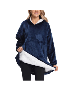 Felpa Plaid con Capucha Oversize, Manta con Mangas... 2