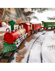Trenino di Natale 13pz, Treno Natalizio a Batteria con... 2