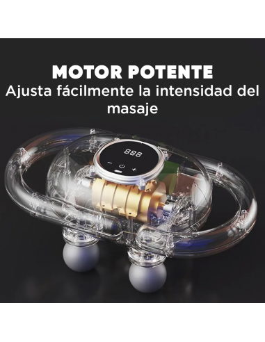 Pistola de Masaje Eléctrica con 4 Cabezas para...