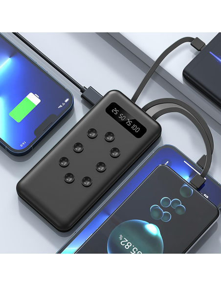 Powerbank de 58000mAh, cargador rápido portátil con 4 cables incluidos USB