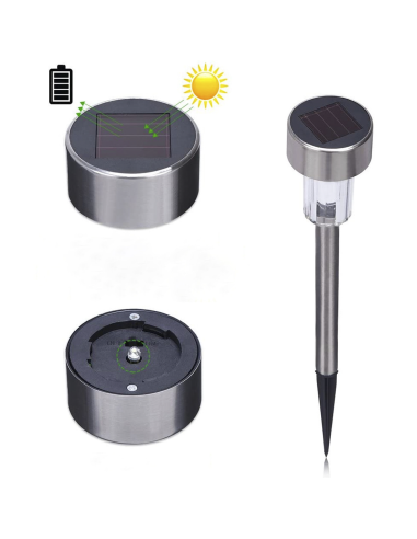 Set 2 farol Lampara led Luz con energía solar...