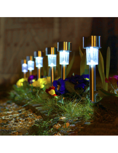 Set 2 farol Lampara led Luz con energía solar...