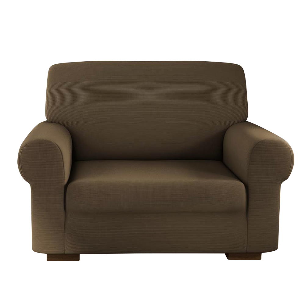 Funda de Sillón de 1 Plaza con Elástico Color Sólido Antimanchas de Tejido Piqué