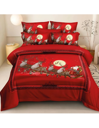 Edredón de Vellón con Estampado de Renos de...