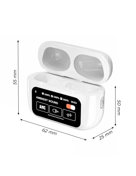 Auriculares A9 Pro, Bluetooth 5.4, inalámbricos, pantalla LED, sonido HI-FI
