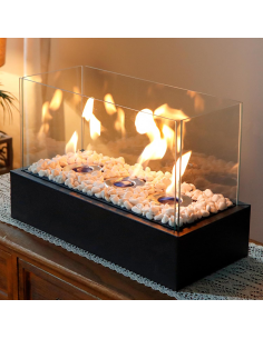 Chimenea Eléctrica de Bioetanol 1100W de Mesa Llama Real... 2