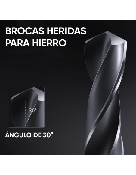 Set de 5 Puntas Helicoidales Universales para Taladro de 4 a 10mm