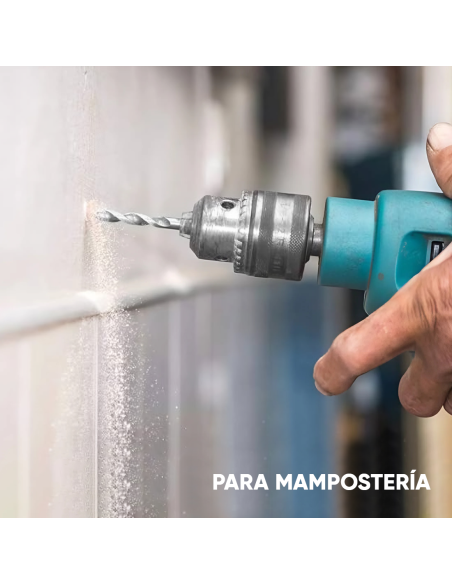 Set de 5 Puntas Helicoidales Universales para Taladro de 4 a 10mm