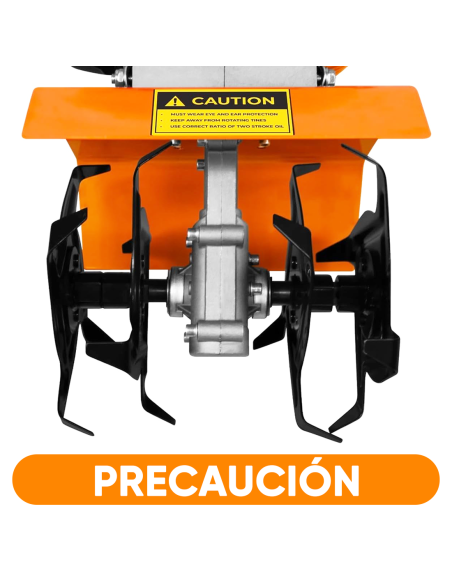 Motoazada a Gasolina 52cc - Fresadora de Jardín con Motor 2 Tiempos 1,65 kW