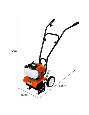 Motoazada a Gasolina 52cc - Fresadora de Jardín...