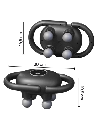 Pistola de Masaje Eléctrica con 4 Cabezas para...
