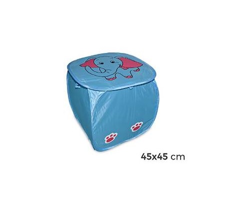  748361 Baúl plegable POP-UP para juguetes con diferentes motivos de ANIMALES (45 x 45 cm)