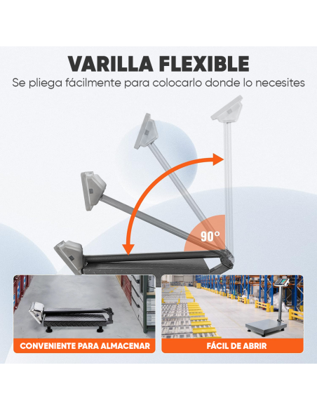 Balanza Industrial de 300 kg Profesional de Alta Precisión con Pantalla LED