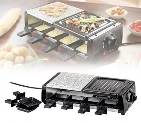 38708 Parrilla doble con función grill y hecha de piedra antiadherente