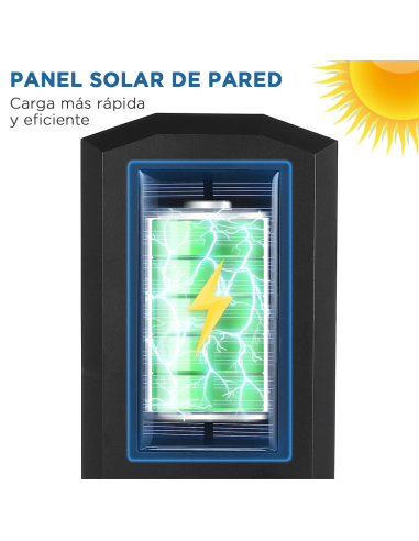Faro Solar PP-902T de Pared, Sensor de...